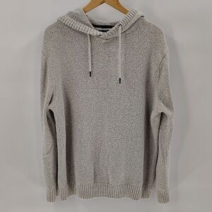 Even Tide Notch Hooded Sweater Size XL Off White